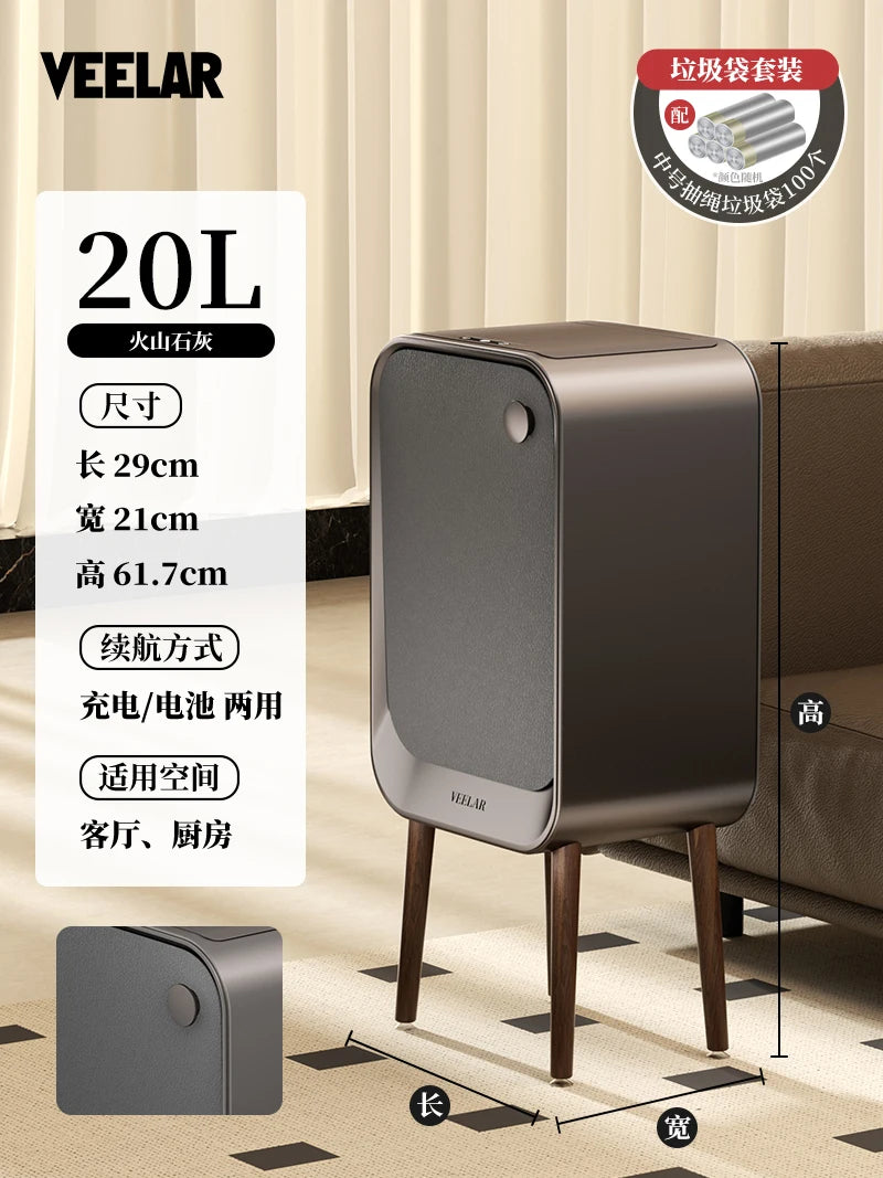 Luxury Smart Sensor Trash Can - Touchless Kitchen Tall Trash Bin Living Room Bedroom Wastebasket Garbage Storage Bin