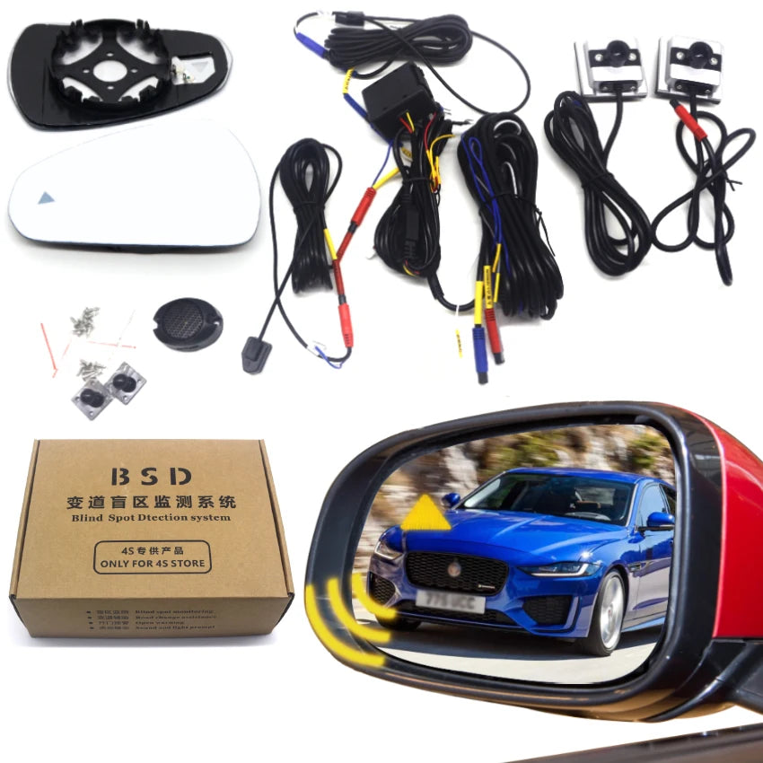 Car Blind Spot Monitoring For Jaguar XE 2015 to 2020 BSD BSM Radar Detection System Microwave Sensor Assistant Driving Security