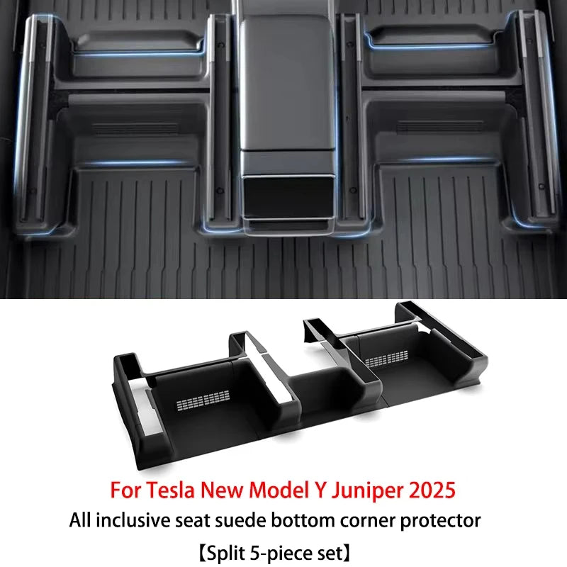 2 4 8PcsFor Tesla NewModelY Juniper 2025 ABS Front Rear Door Sill Protector Threshold Strip Anti-kick Guard Panel Waterproof Pad
