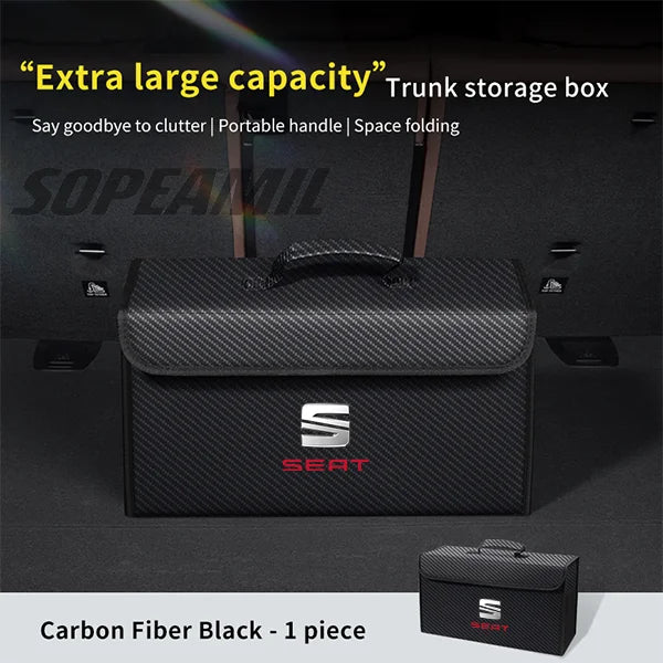 For Seat FR Leon IBIZA Alhambra Arona Arosa Ateca Cordobe Exeo Mii Tarraco Toledo Leon PHEV Car Trunk Organizing And Storage Box