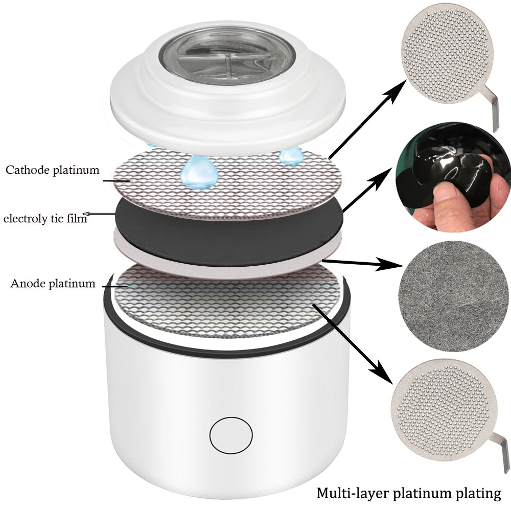 IHOOOH Low Frequency Resonance 7.8HZ Rich Hydrogen Water Generator Bottle Alkaline Hydrogen Water Anti Aging H2 Smart Water Cup