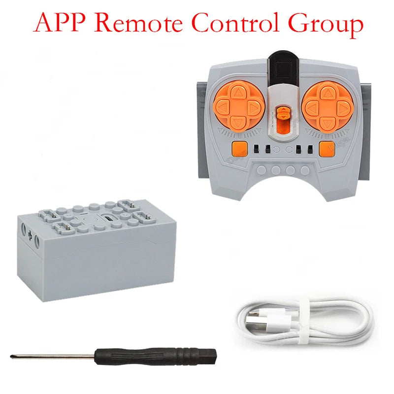 Train Track Motor High-Tech 2.4G Bluetooth APP Module RC DIY Building Blocks MOC PF Power Function Upgrade XL-M-Servo Motor DIY