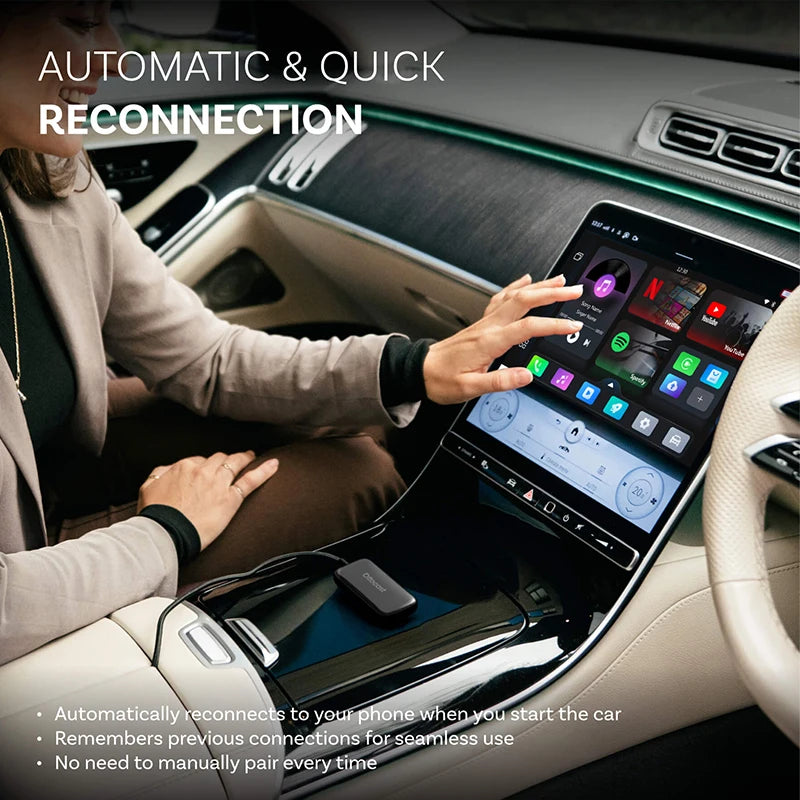 OTTOCAST Play2Video Pro Ai Box Wireless CarPlay Android Auto Adapter Built in  Netflix YouTube IPTV Video Box for 98% of Cars