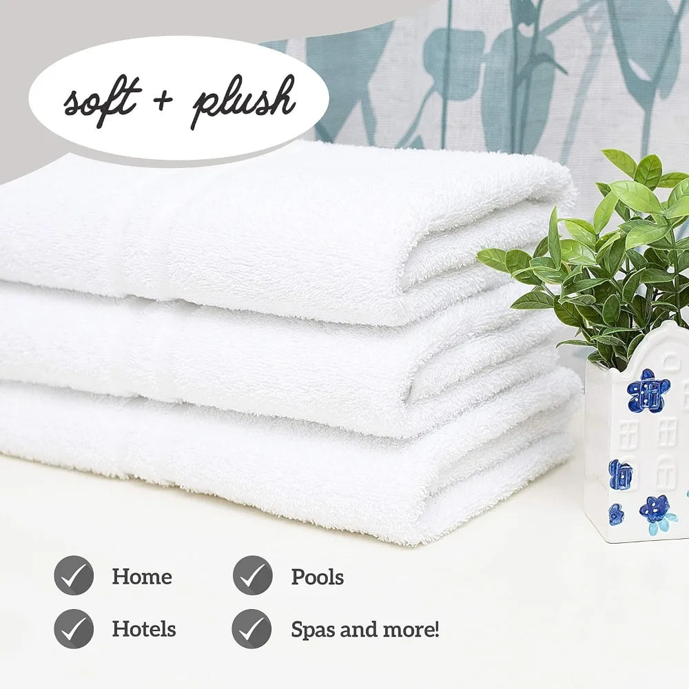 Eco-Friendly 12x12 Inch Cotton Washcloths - Bulk 200 Piece Set for Sustainable Living