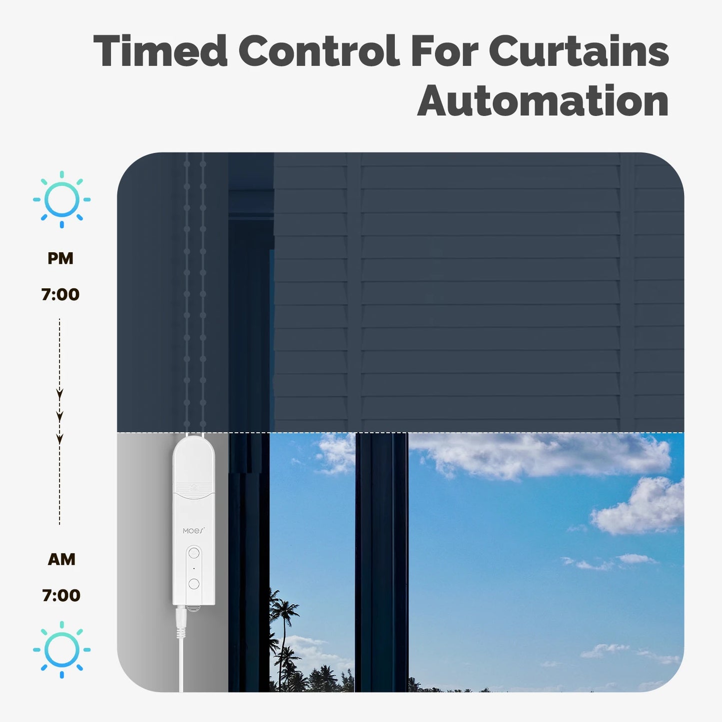 MOES Tuya WiFi Smart Shade Roller Blinds Motor Driver Electric Curtains Automation Shade Shutter Bead With Alexa Google Home