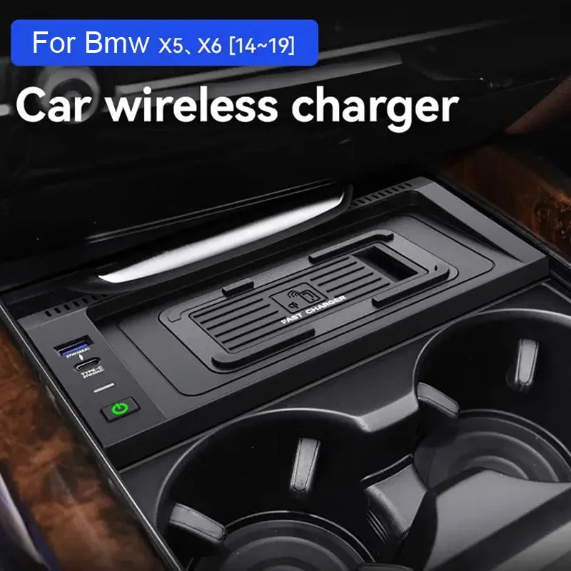 For BMW X5 F15 X6 F16 2014 2015 2016 2017 2018 15W Car wireless charger fast phone charger