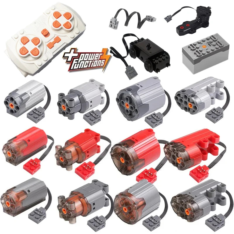 Train Track Motor High-Tech 2.4G Bluetooth APP Module RC DIY Building Blocks MOC PF Power Function Upgrade XL-M-Servo Motor DIY