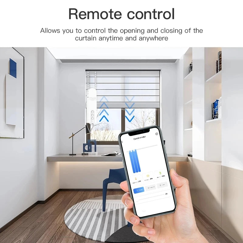 Tuya Zigbee Smart Motorised Blind Automatic Electric Roller Shutter Shadows Robot Driver Google Yandex Alice Alexa Voice Control