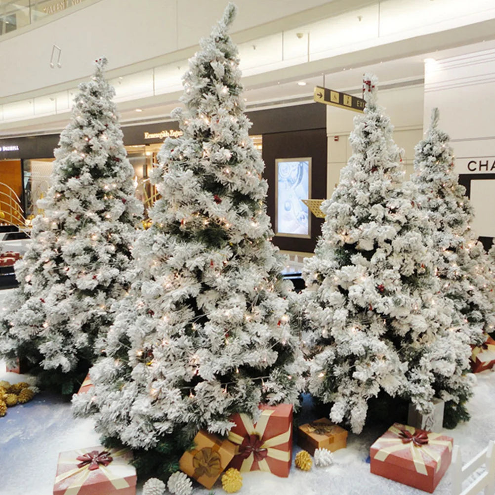 Artificial Flocked Christmas Tree White Xmas Tree Premium Eco Friendly Reusable Decoration Festive Christmas tree decoration