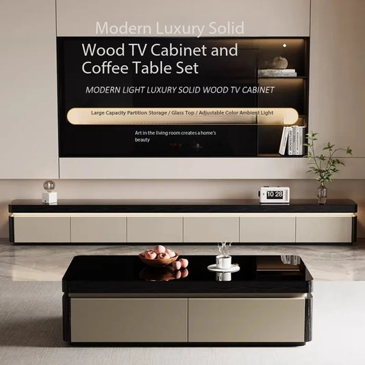 Modern Aesthetics TV Stand Sliding Doors Living Room Furniture Elegant Space Saving TV Stand Eco Friendly Materials Sustainable