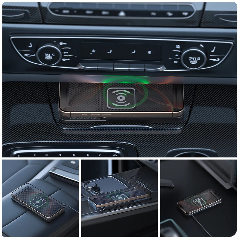 1M Long Wire USB/TYPE-C Quick Charging Mat Home Car Mobile Wireless Chargers Pad Charger Adapter Stand Phone Non-slip Holders