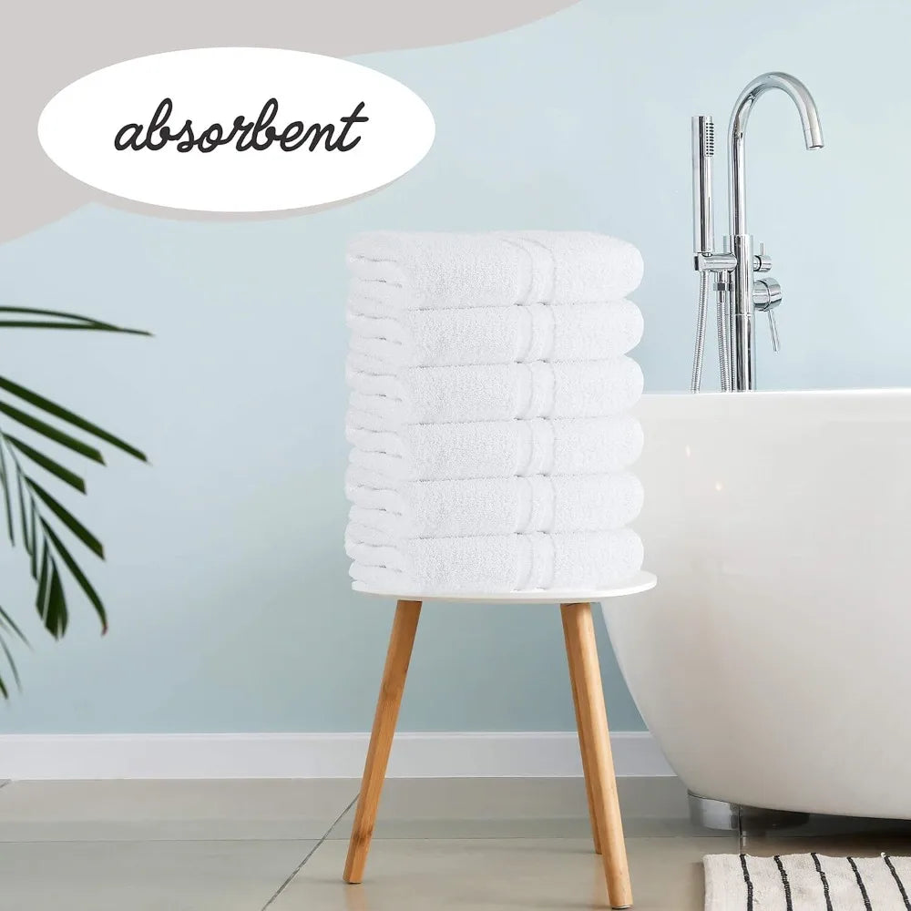 Eco-Friendly 12x12 Inch Cotton Washcloths - Bulk 200 Piece Set for Sustainable Living