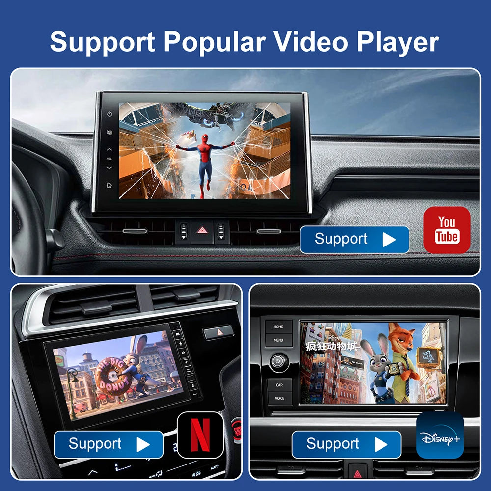 2025 ANYFAR Android 13 3in1 CarPlay Ai Box Wireless Android Auto USB Adapter 2G 32G For Youtube Netflix Automatic Connection