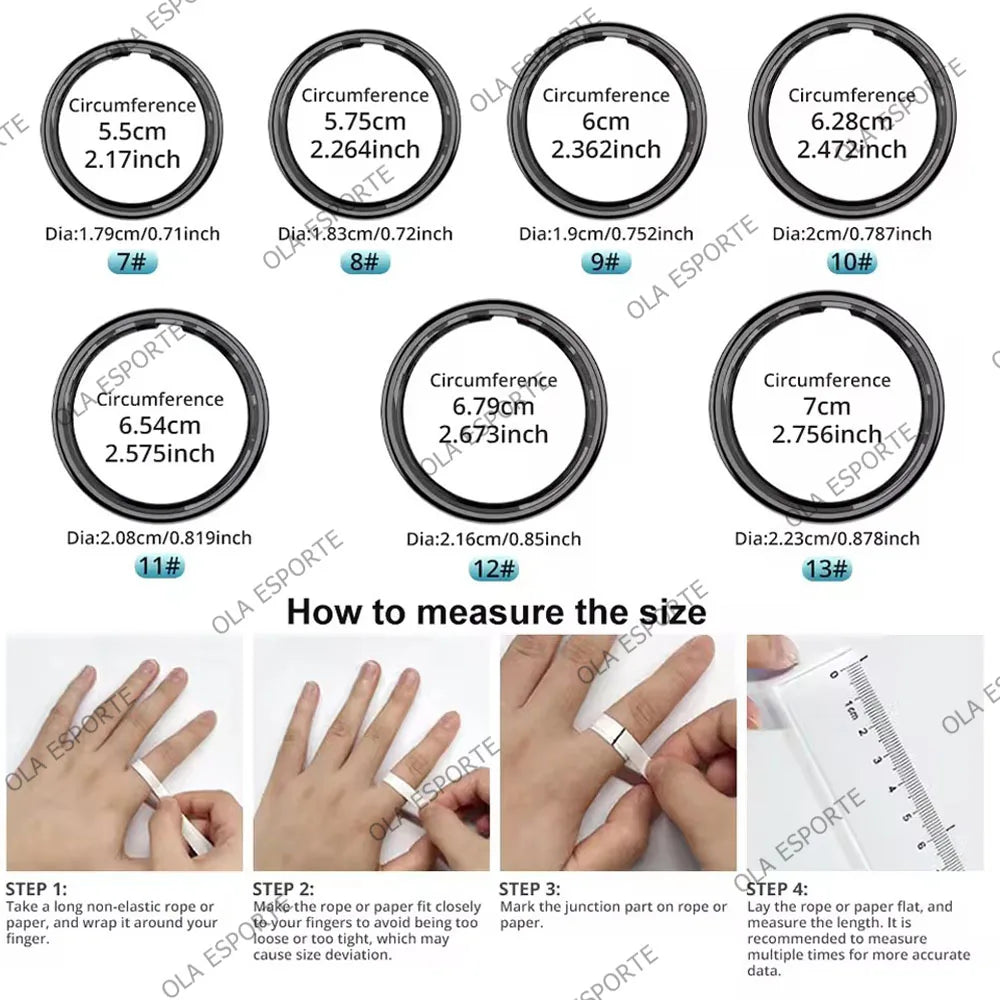 Smart Ring Multi-sports Modes Pedometer Fitness Tracker Health Monitor IP68 Waterproof Military Grade LCD Screen Smart Ring 2025