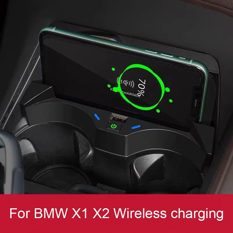 15W wireless charging For BMW X1 F48 F49 X2 F39 2016-2021phone charger mobile holder fast charge interior accessories