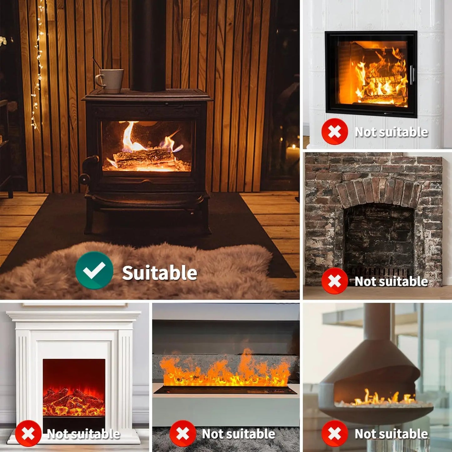 4 Blade Heat Powered Wood Stove Fan for Fireplace, Eco Friendly Home Heating