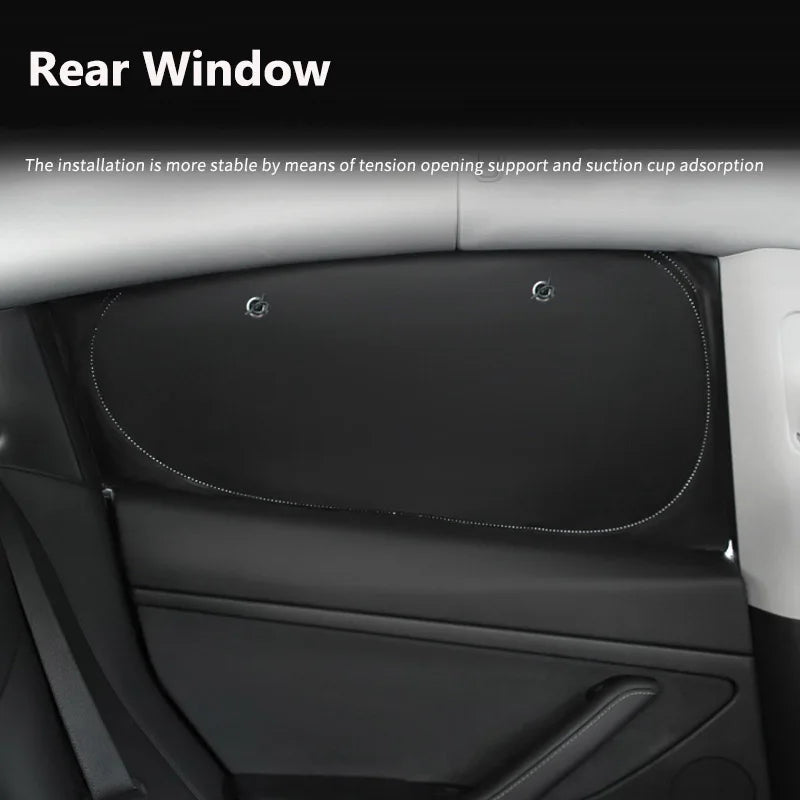 for Tesla Model 3 Y Juniper Highland 2025-2021 2026 Car Side Window Sunshade with Suction Cups Front Rear Windshield Privacy