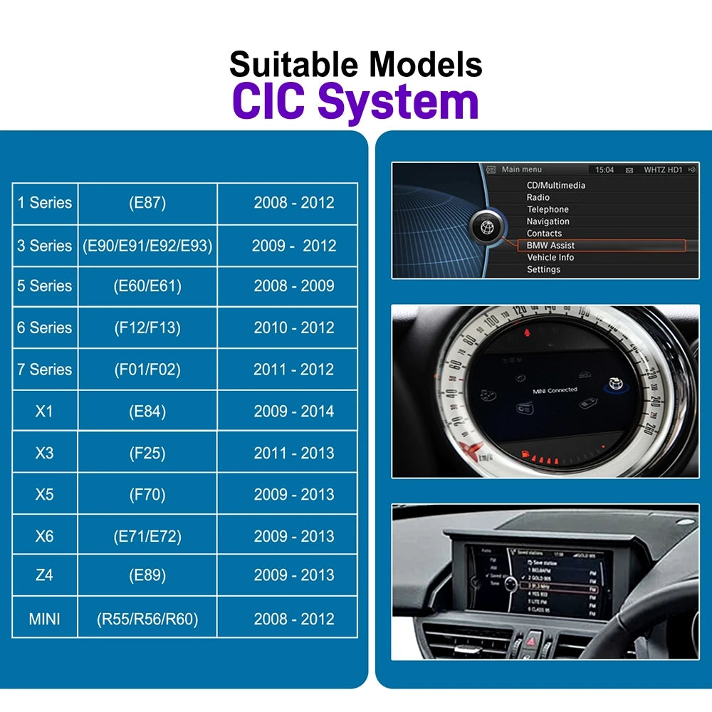 LEXXSON Wireless Carplay for BMW F10 F01 X5 E70 X3 F25 F30 F31 F20 F21 MINI NBT CIC System Android Auto OEM Integration Module