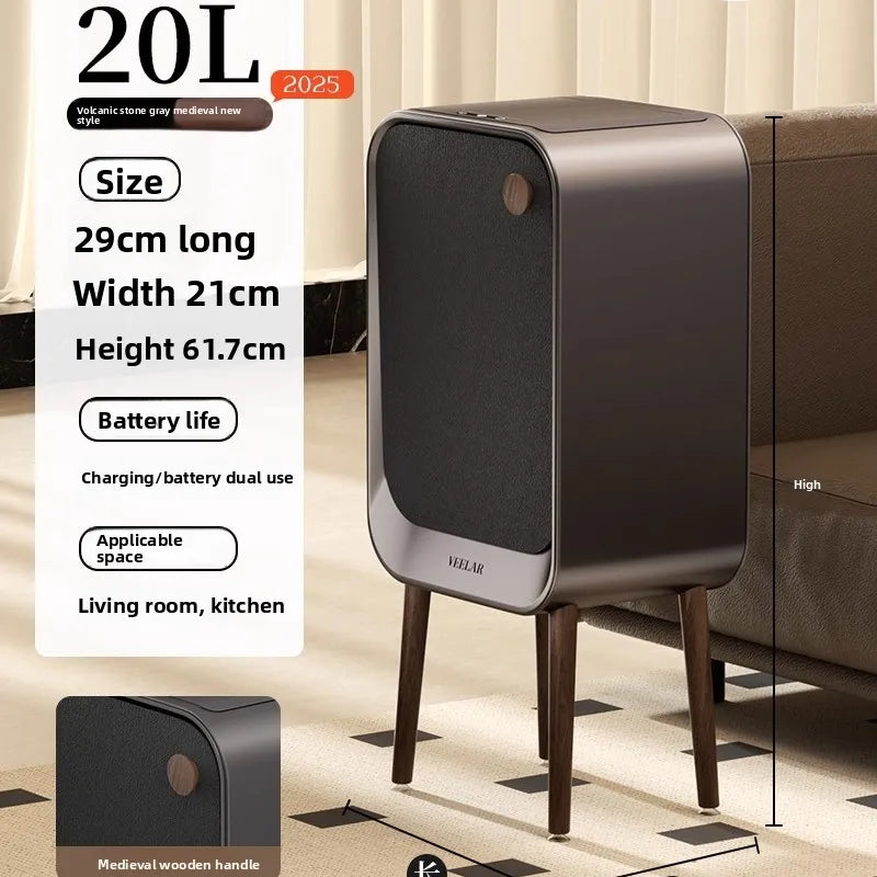 Luxury Smart Sensor Trash Can - Touchless Kitchen Tall Trash Bin Living Room Bedroom Wastebasket Garbage Storage Bin