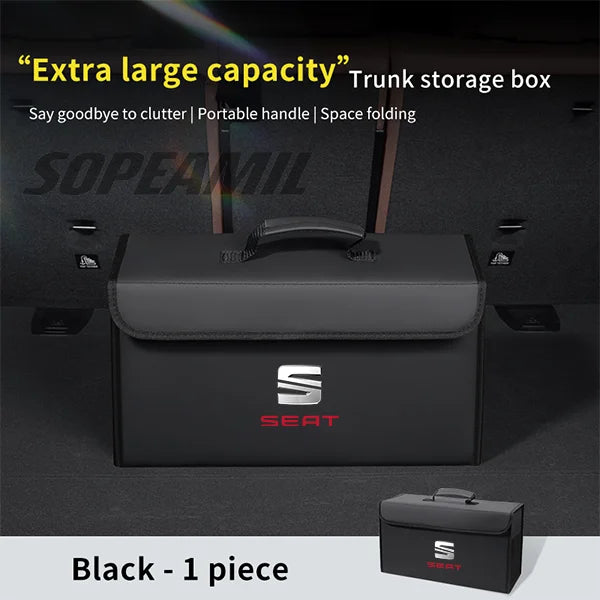 For Seat FR Leon IBIZA Alhambra Arona Arosa Ateca Cordobe Exeo Mii Tarraco Toledo Leon PHEV Car Trunk Organizing And Storage Box