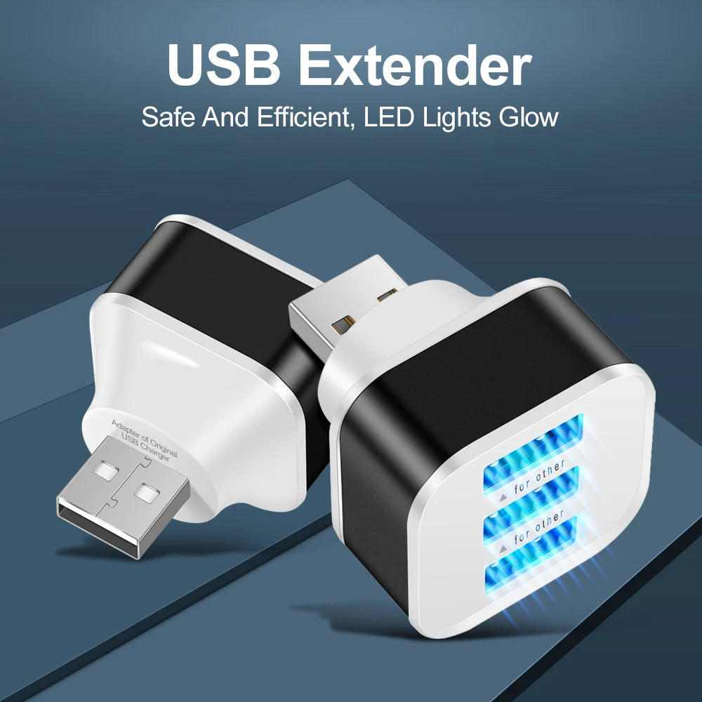 1/3PCS Hub Multi USB 2.0 Hub USB Splitter 3-in-1 Multi Ports 2.0 USB Extender Adapter Port Splitter For PC Computer Accessories