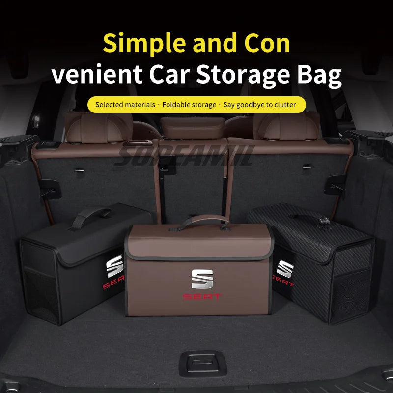 For Seat FR Leon IBIZA Alhambra Arona Arosa Ateca Cordobe Exeo Mii Tarraco Toledo Leon PHEV Car Trunk Organizing And Storage Box