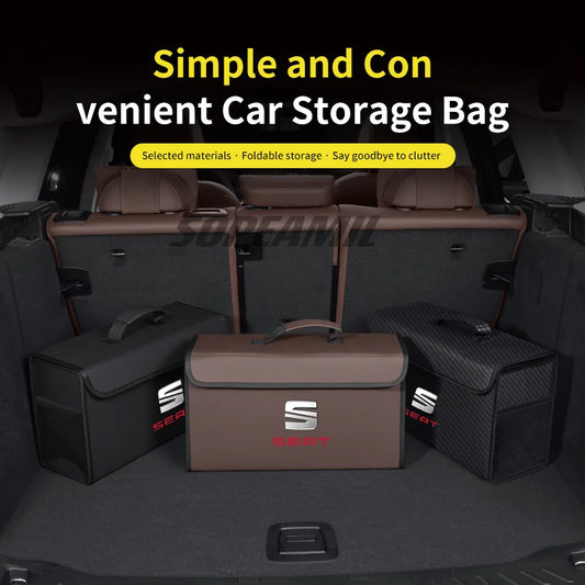 For Seat FR Leon IBIZA Alhambra Arona Arosa Ateca Cordobe Exeo Mii Tarraco Toledo Leon PHEV Car Trunk Organizing And Storage Box
