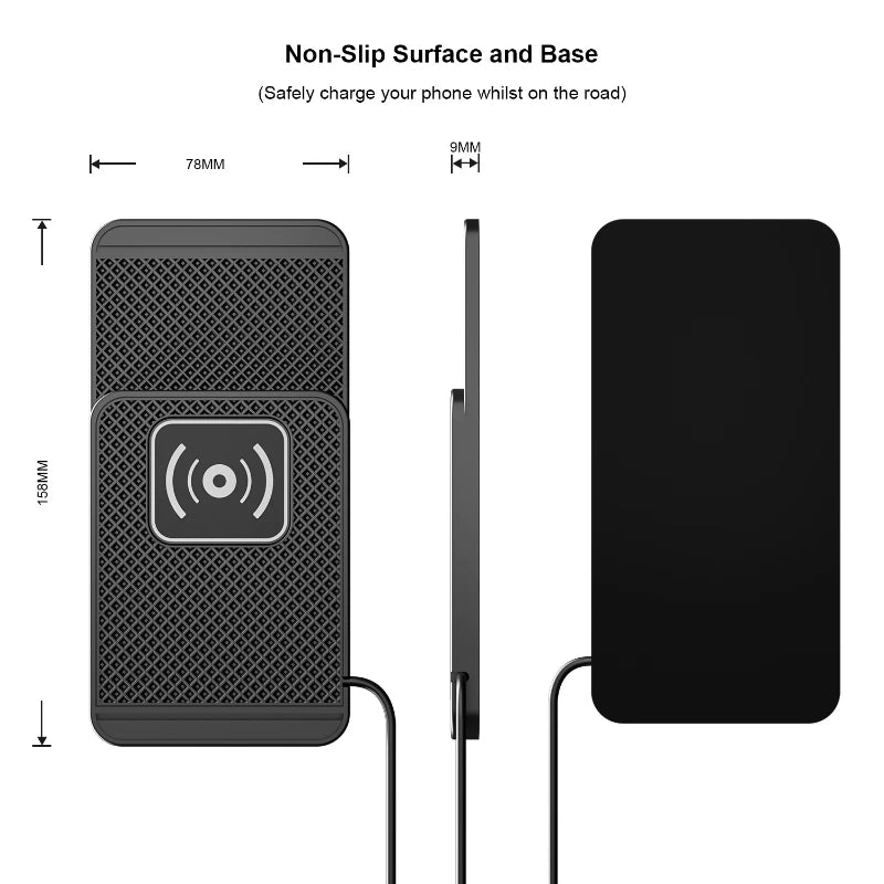 1M Long Wire USB/TYPE-C Quick Charging Mat Home Car Mobile Wireless Chargers Pad Charger Adapter Stand Phone Non-slip Holders