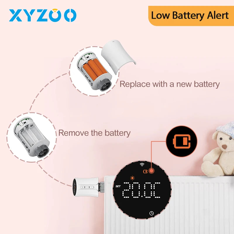 Smart WiFi Thermostat Radiator Actuator Tuya TRV Thermostatic Valve Heating Temperature Controller Voice Alexa Google Home Alice