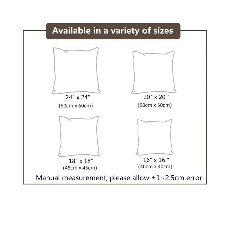 Fresh Style Pillowcase 45cmX45cm Square Sofa Pillow Cover Pretty Flowers Cushion