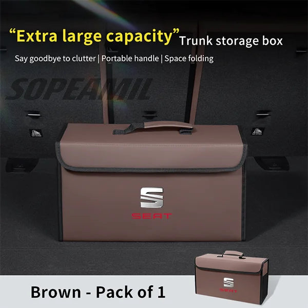 For Seat FR Leon IBIZA Alhambra Arona Arosa Ateca Cordobe Exeo Mii Tarraco Toledo Leon PHEV Car Trunk Organizing And Storage Box