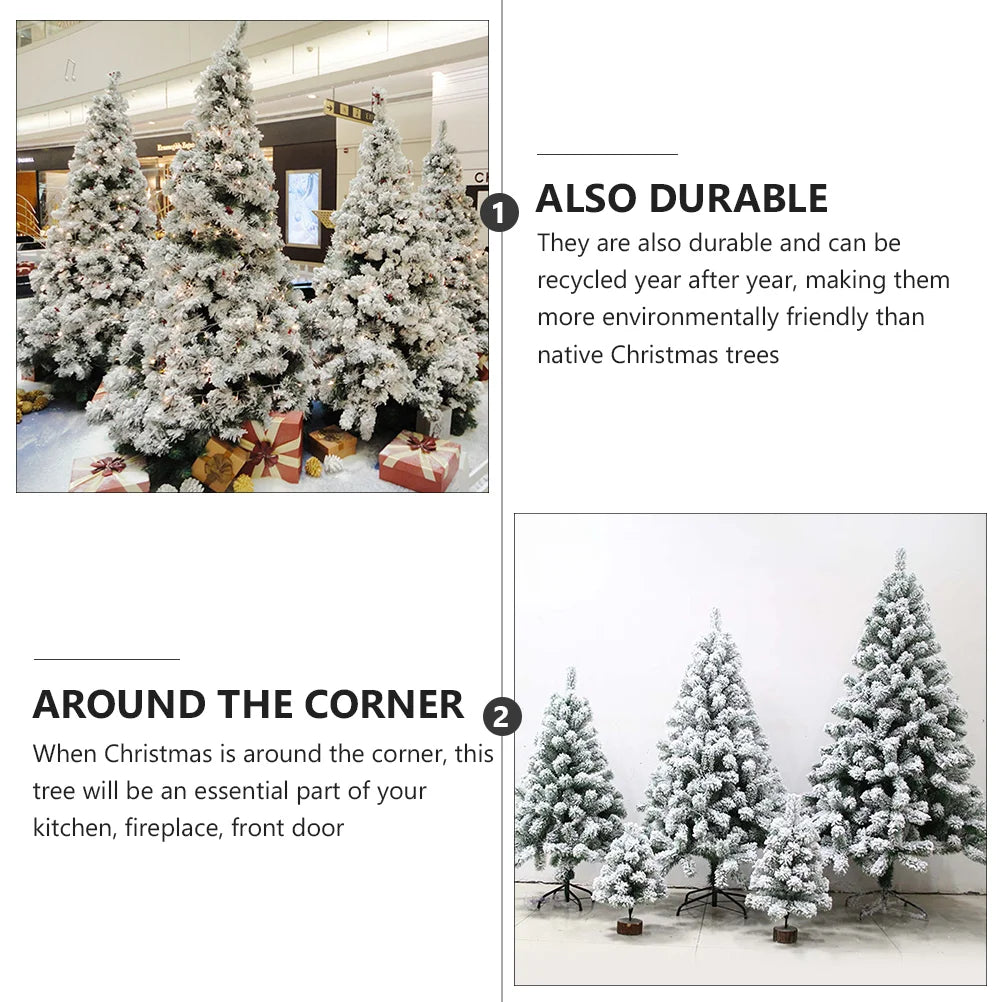 Artificial Flocked Christmas Tree White Xmas Tree Premium Eco Friendly Reusable Decoration Festive Christmas tree decoration