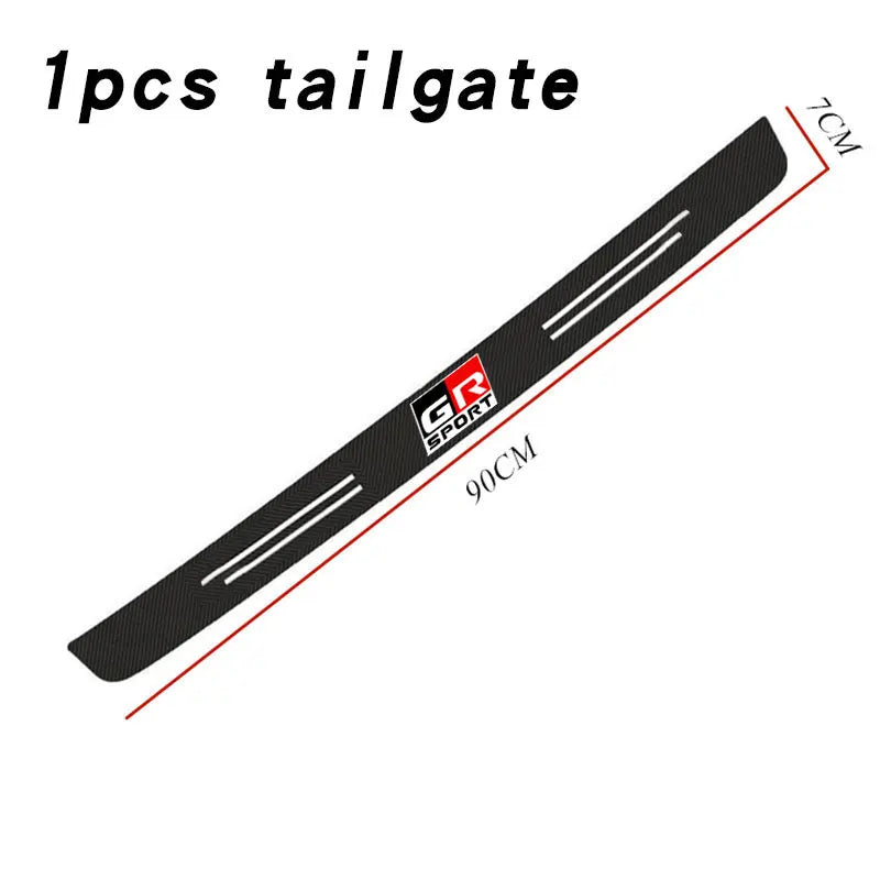 Car Sill pedal Rear Bumper Protection Stickers For Toyota GR Sport Gazoo Racing Yaris 86 Corolla Hilux Supra C-HR Accessories