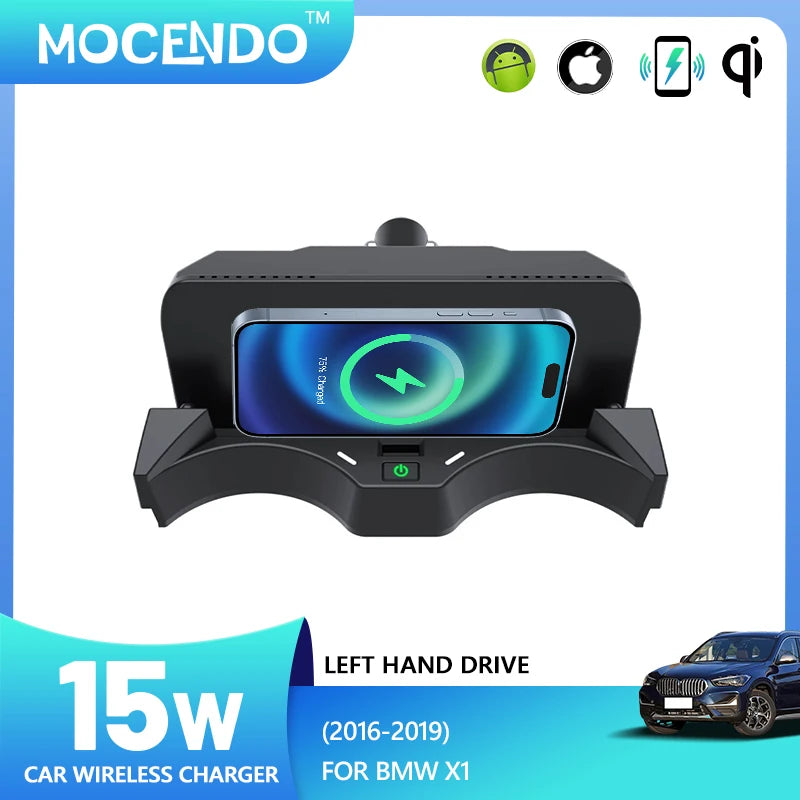 Wireless charging For BMW X1 F48 F49 X2 F39 2016-2019 15W phone charger mobile holder fast charger car accessories