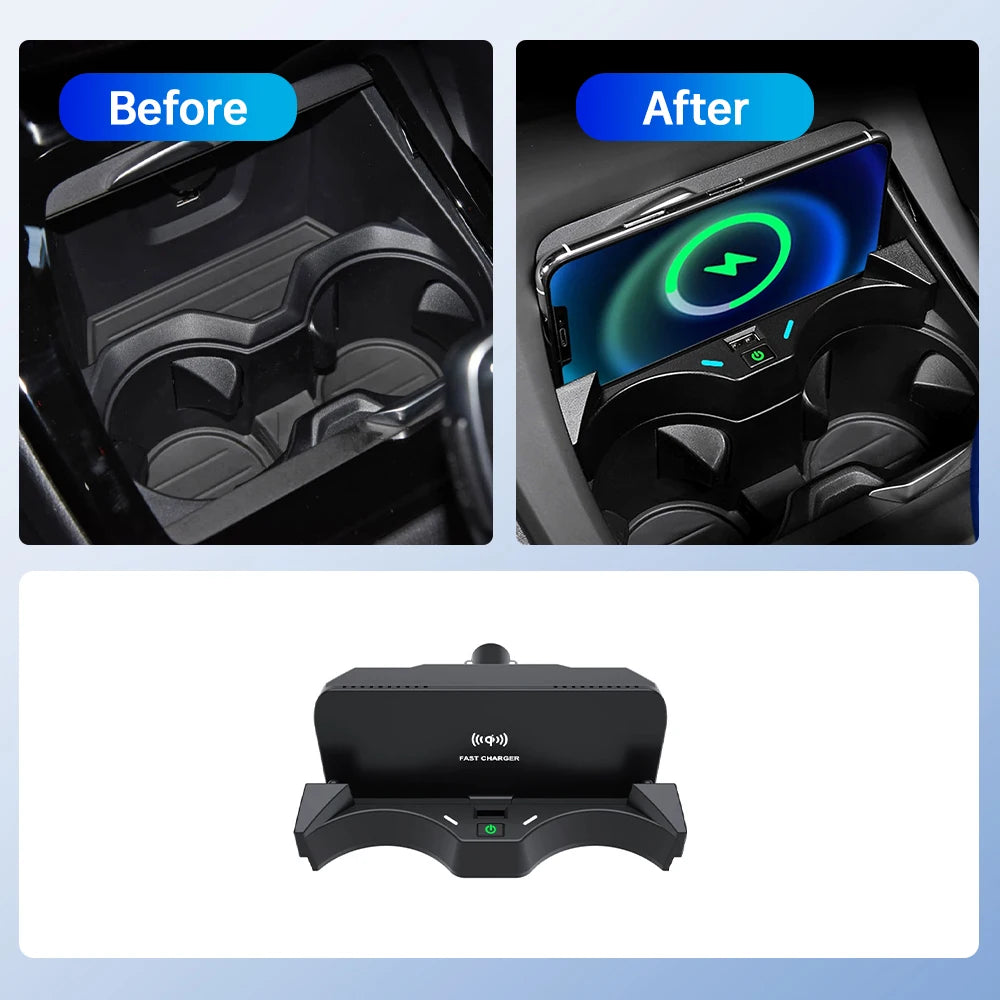 Wireless charging For BMW X1 F48 F49 X2 F39 2016-2019 15W phone charger mobile holder fast charger car accessories