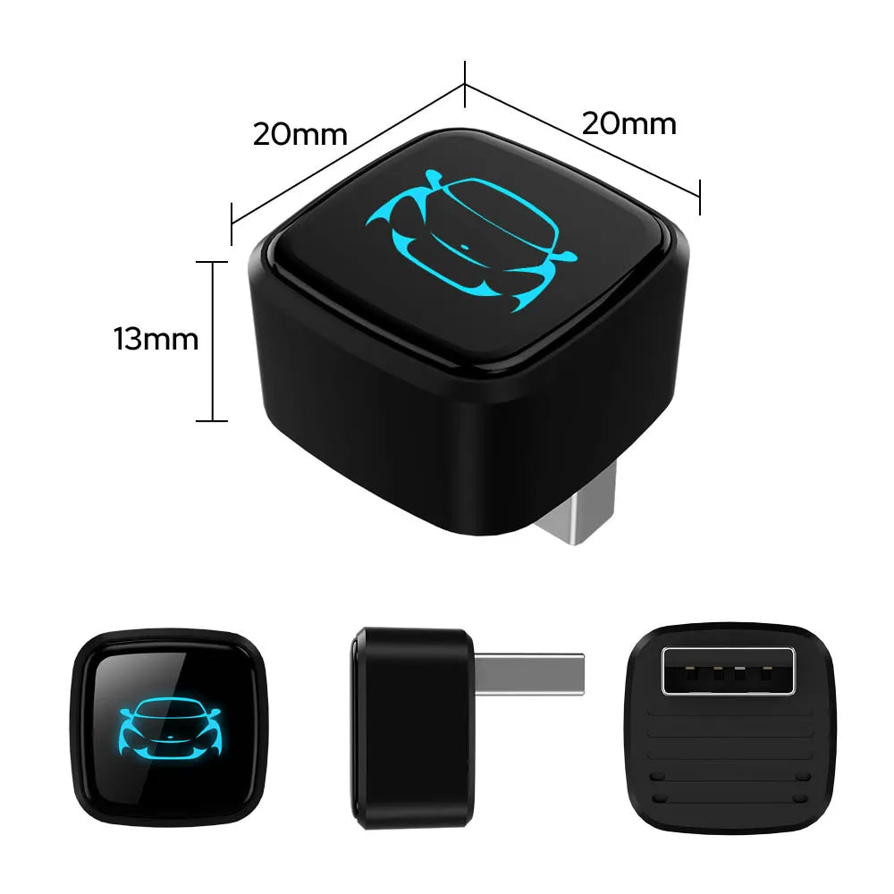 Skilldrive 2026 Mini CarPlay Wireless Android Auto Adapter Type C AI Smart Box Intelligent System USB C for Wired CarPlay Car
