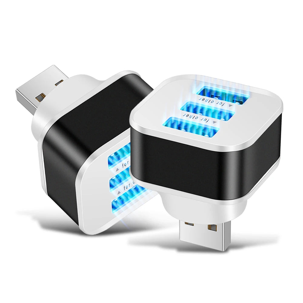 1/3PCS Hub Multi USB 2.0 Hub USB Splitter 3-in-1 Multi Ports 2.0 USB Extender Adapter Port Splitter For PC Computer Accessories