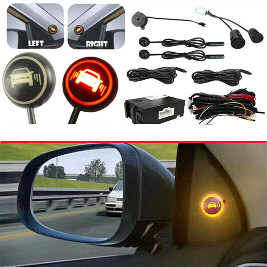 BSD Warning Light Car Blind Spot Detection IP67 Waterproof Assist Lane Changing Blind Spot Monitoring System Radar Detection Set