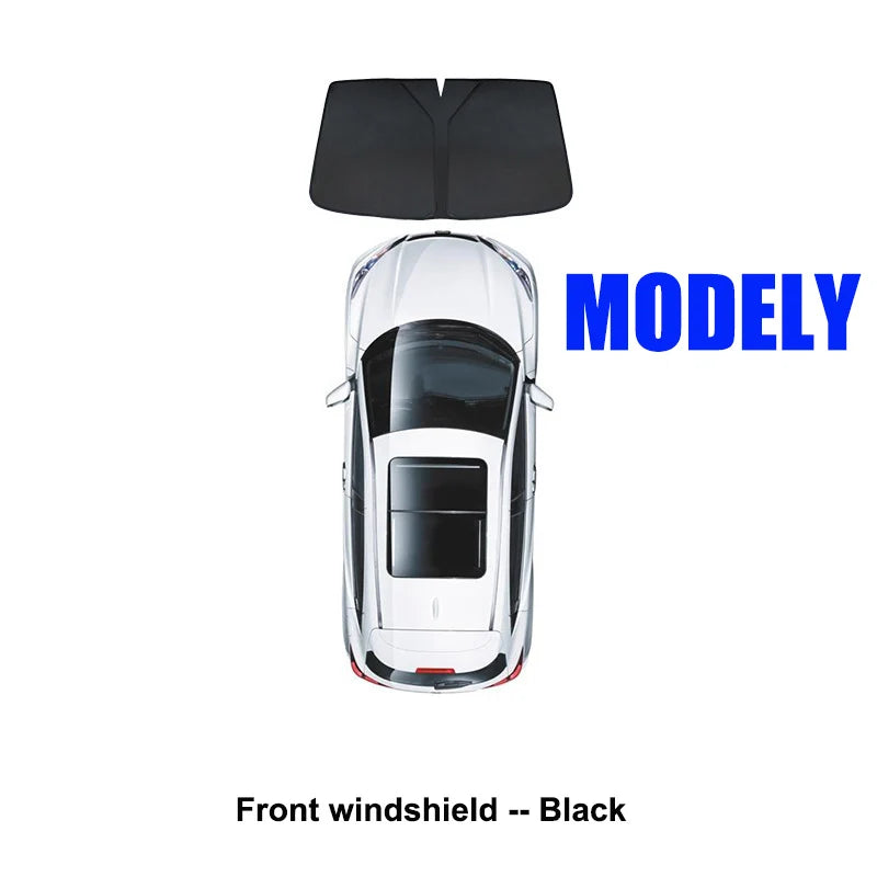 for Tesla Model 3 Y Juniper Highland 2025-2021 2026 Car Side Window Sunshade with Suction Cups Front Rear Windshield Privacy