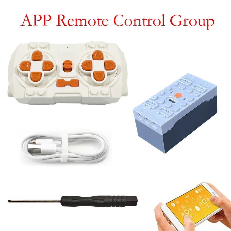 Train Track Motor High-Tech 2.4G Bluetooth APP Module RC DIY Building Blocks MOC PF Power Function Upgrade XL-M-Servo Motor DIY