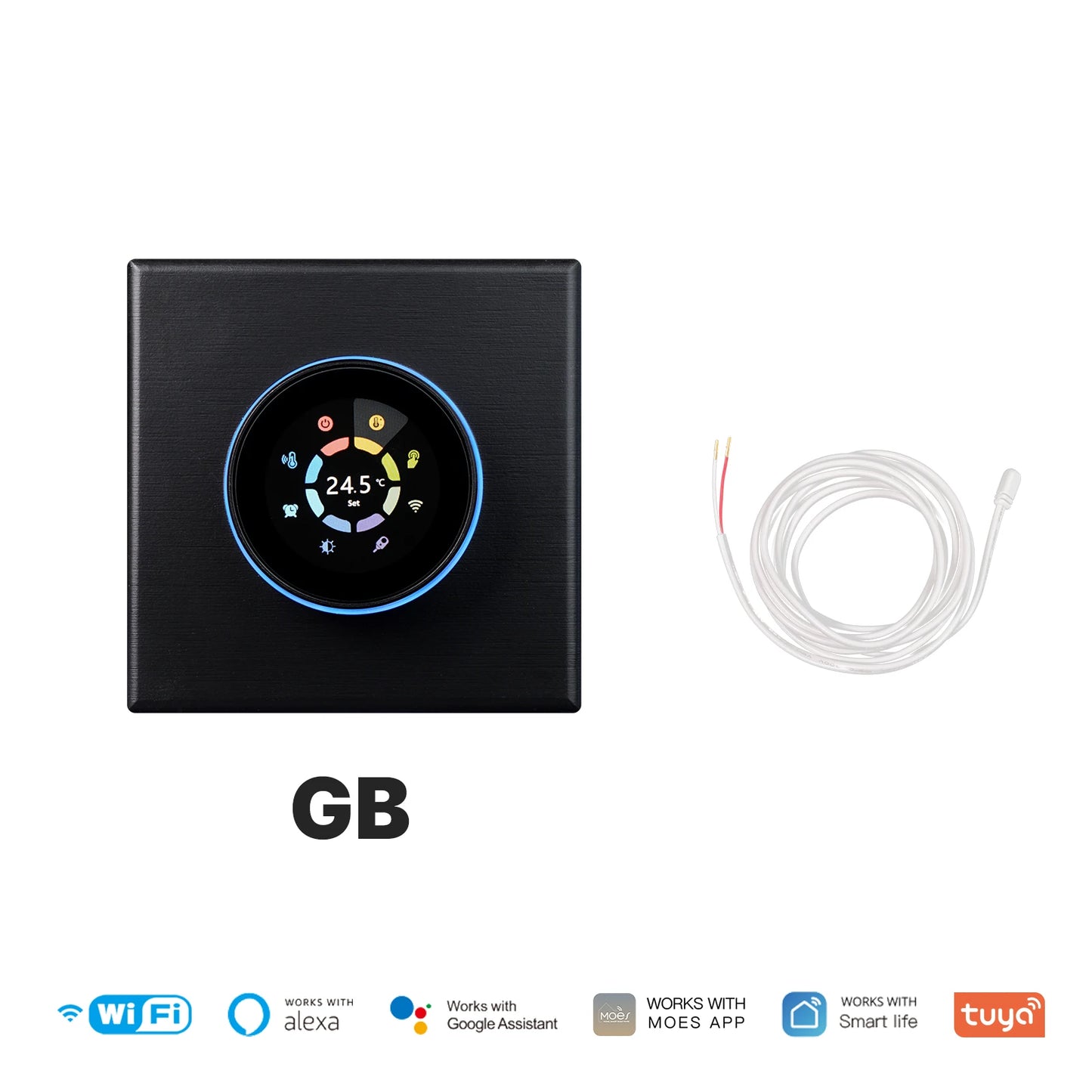 WiFi Smart Home Heating Knob Thermostat Temperature Controller For Water Gas Boiler Electric Heating Works with Alexa GoogleHome