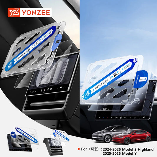 YZ For Tesla Model 3 Y Highland 2025 2026 Tempered Glass Film Protector Matte Glare HD Center Control Touch Screen protector