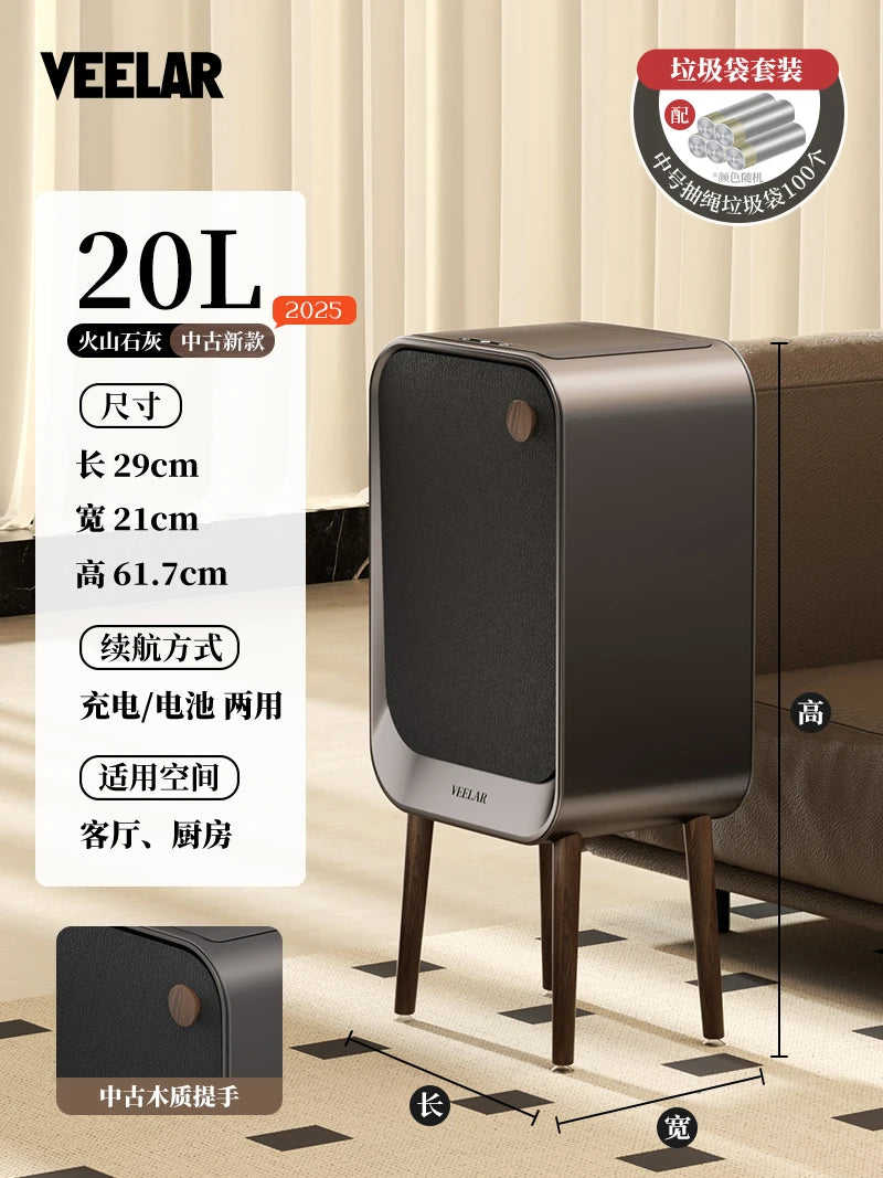 Luxury Smart Sensor Trash Can - Touchless Kitchen Tall Trash Bin Living Room Bedroom Wastebasket Garbage Storage Bin
