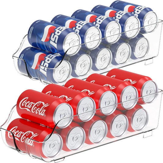 1/2pcs Kitchen Storage Cans, Soda Cans, Storage Cans, Refrigerator Freezer Organizers, Can Dispensers, Kitchen Accessories
