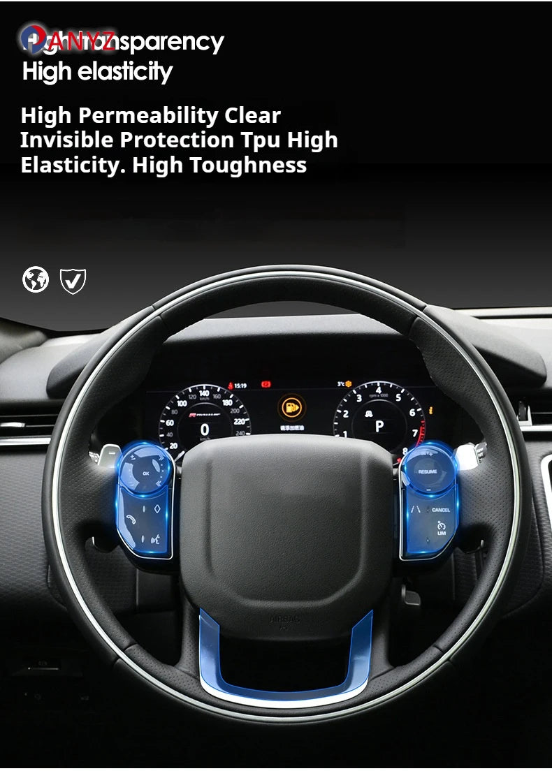 For Smart #1 2024 2023 2022 Accessories Car interior film transparent TPU Gear Panel Navigation Center Console PPF Protection
