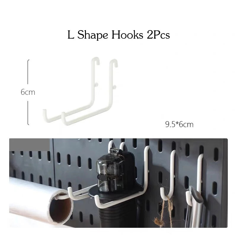 DIY Pegboard Accessories Kitchen Organization No Drill Hanging Shelf Storage Hooks Wall Organizer Crafts For Garage Room