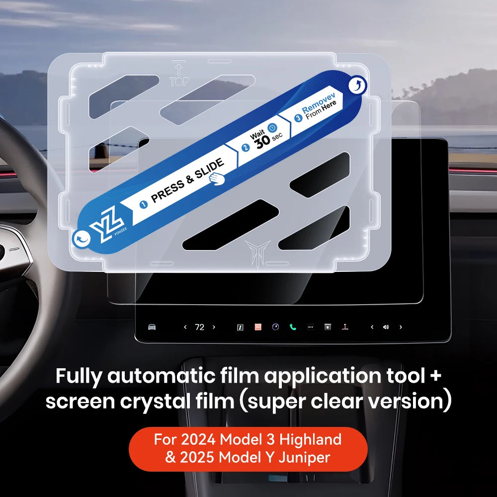 YZ For Tesla Model 3 Y Highland 2025 2026 Tempered Glass Film Protector Matte Glare HD Center Control Touch Screen protector