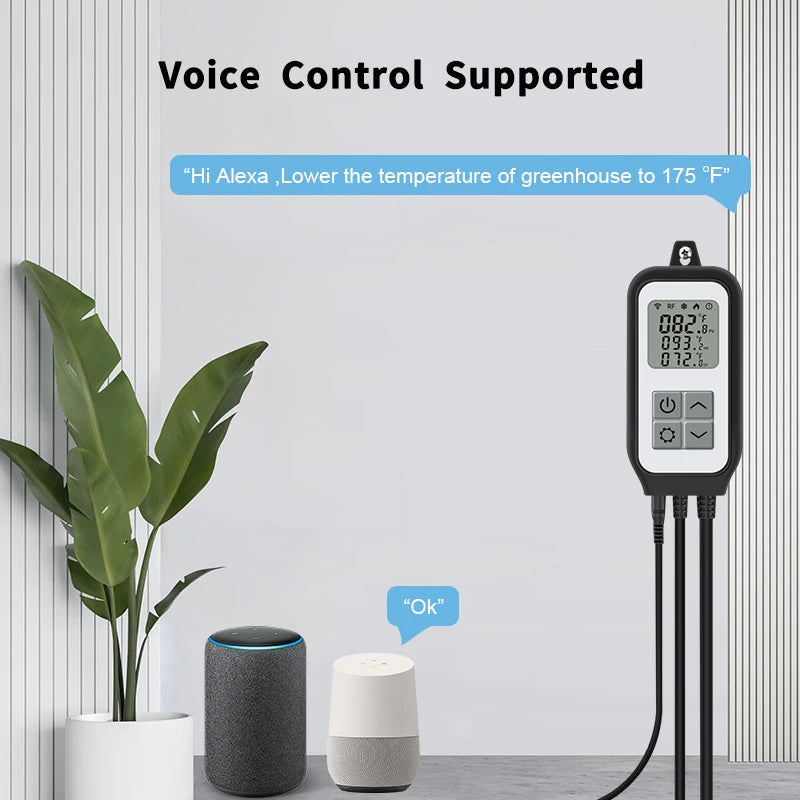 Tuya Digital Temperature Controller Socket Thermostat Heater Plug for Aquarium Greenhouse Voice Control Via Alexa Google Home