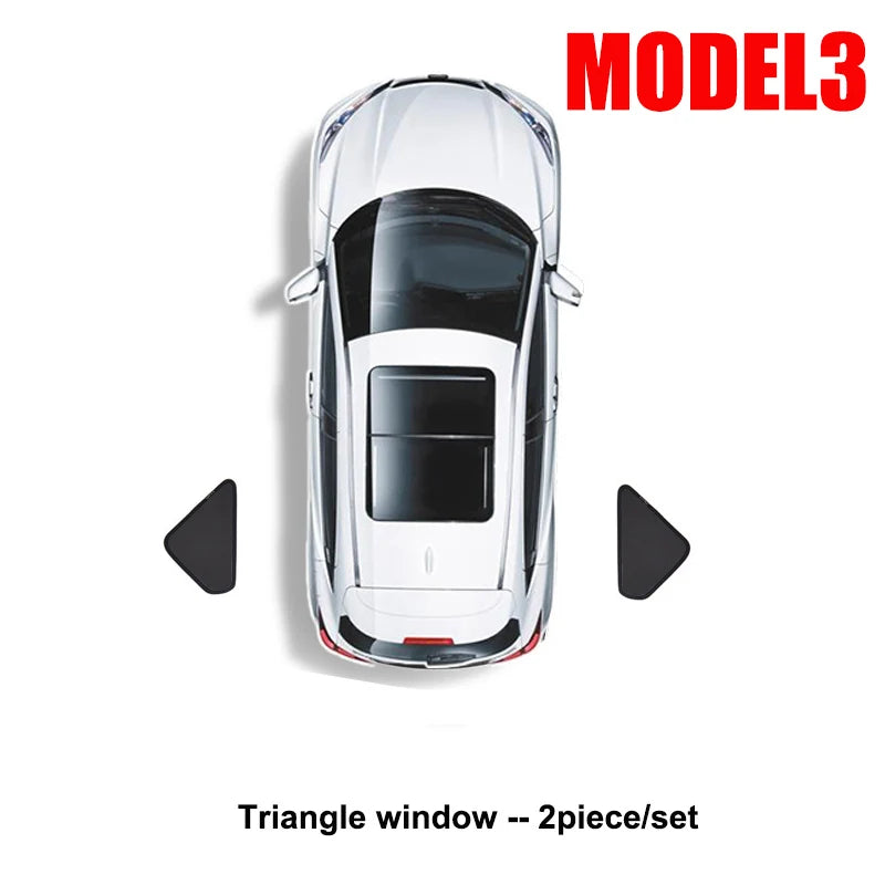 for Tesla Model 3 Y Juniper Highland 2025-2021 2026 Car Side Window Sunshade with Suction Cups Front Rear Windshield Privacy
