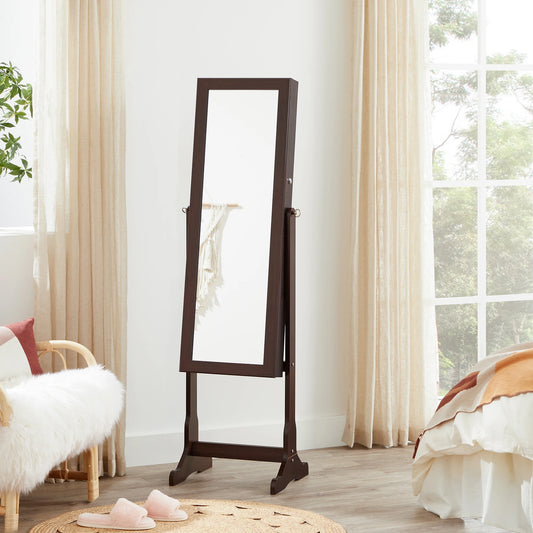 #Full Length Mirror Standing Lights Jewelry Cabinet Eco Friendly Mirror Jewelry Armoire with LED